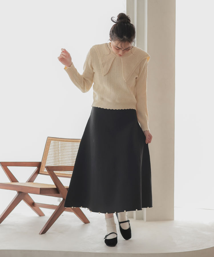 【ポイント10倍】 DONOBAN スカート レディース ロング丈 ロングスカート フレア スカート