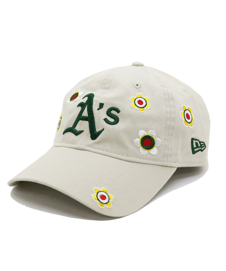 NEW ERA ニューエラ キャップ 9TWENTY MLB Flower Embroidery ヤンキース ドジャース アスレチックス  ブリティッシュカーキ ブラック ストーン 13751075