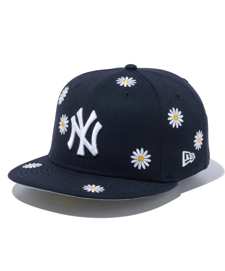 NEW ERA ニューエラ キャップ 59FIFTY Flower Embroidery ニューヨーク・ヤンキース ネイビー 14109889 メンズ レディース ユニセックス 帽子 cap 花柄｜donoban｜02