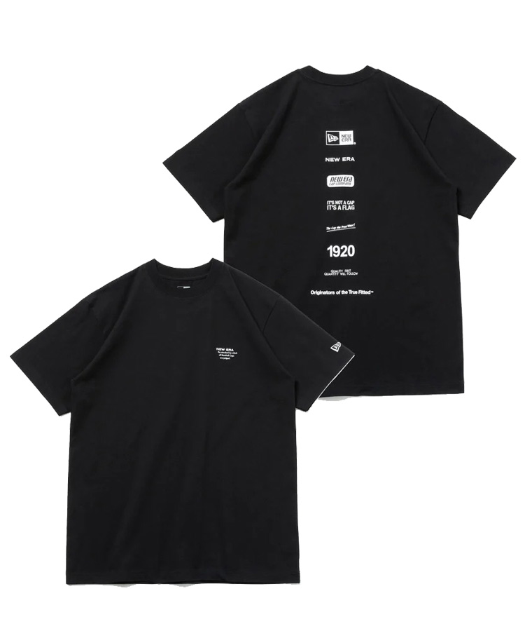 NEW ERA ニューエラ 半袖 コットン Tシャツ Archive Logo レギュラーフィット ブラック 14121927 オリジナル メンズ レディース ユニセックス レギュラー ロゴ｜donoban｜02
