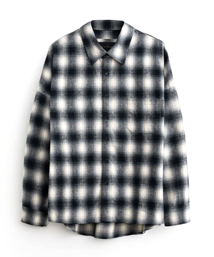 STAMPD スタンプド メンズ シャツ OVERSIZED PLAID BUTTONDOWN ブループレイド SLA-M3372BD トップス 長袖 ネルシャツ チェックシャツ オーバーサイズ