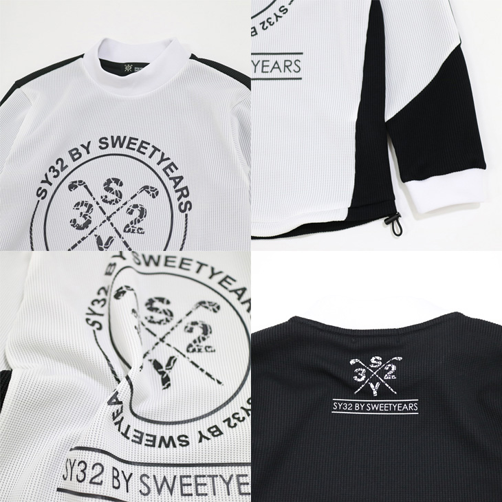SY32 by SWEET YEARS SWEETYEARS ワッフルハイネックシャツ 長袖