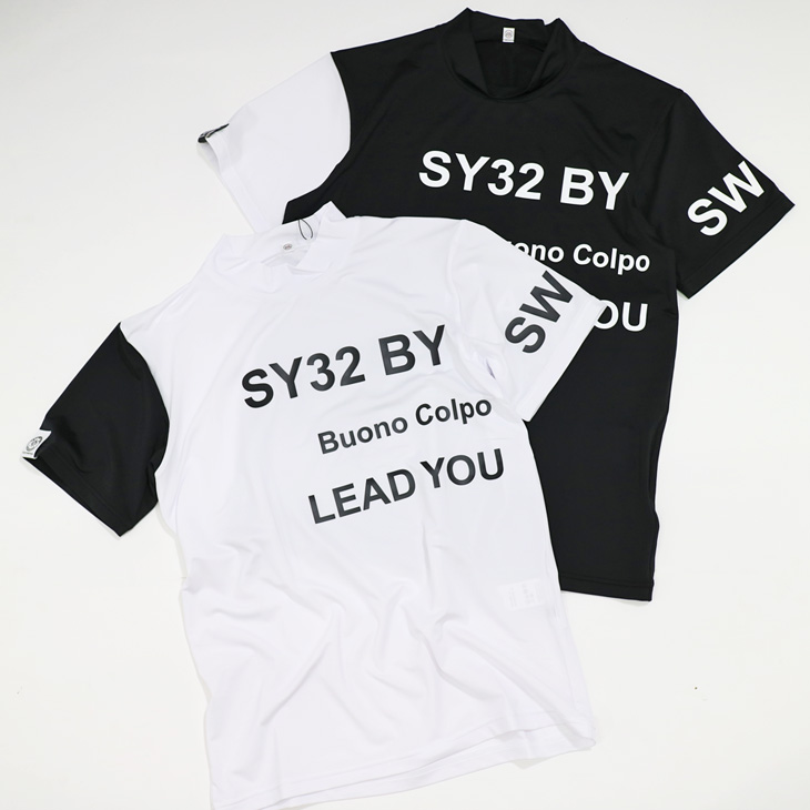 Y32 by SWEET YEARS モックネックシャツ URORA LOGO MOCK : sy-syg