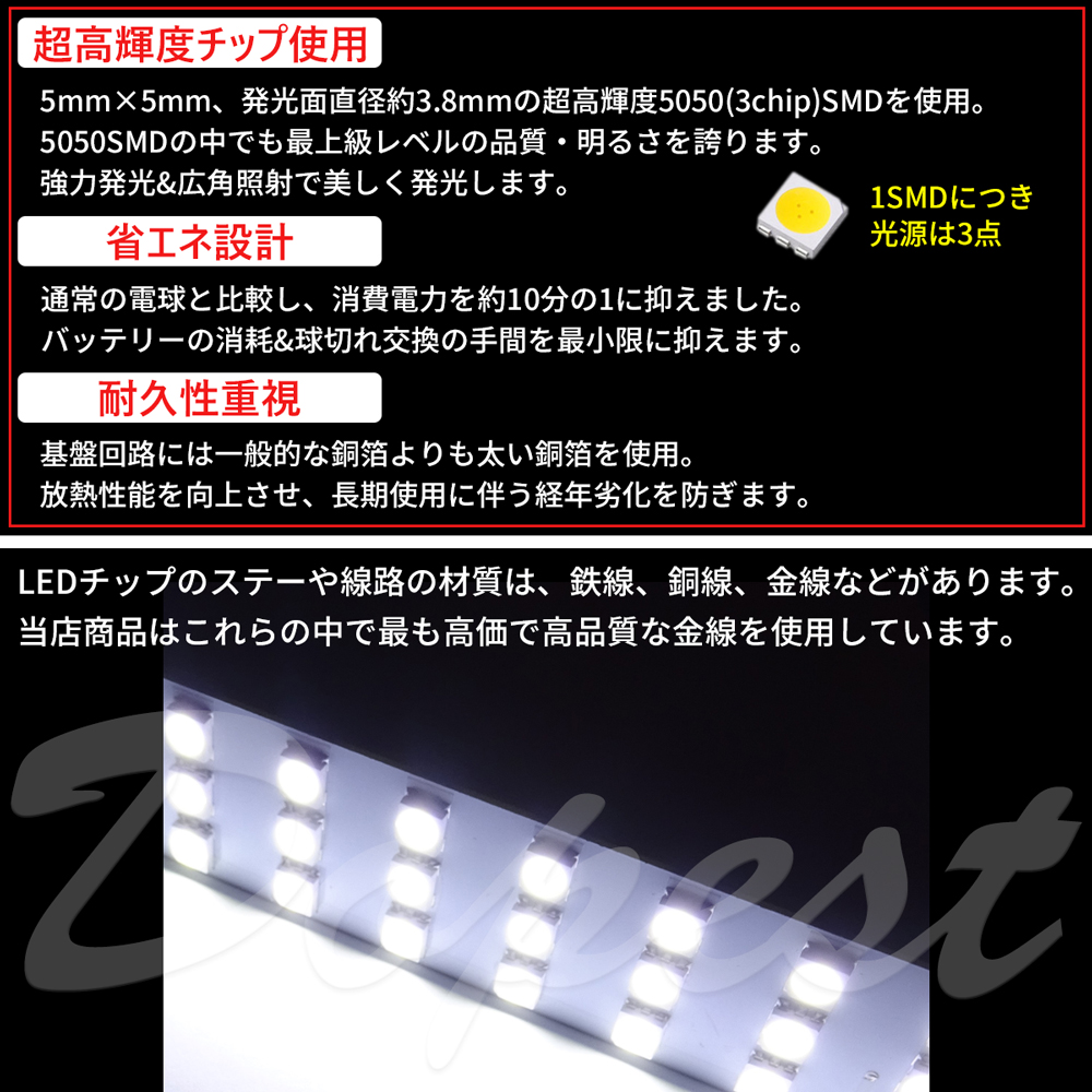 ステップワゴン/スパーダ LEDルームランプセット RP6/7/8系 純白色/電球色｜dopest-2nd｜12