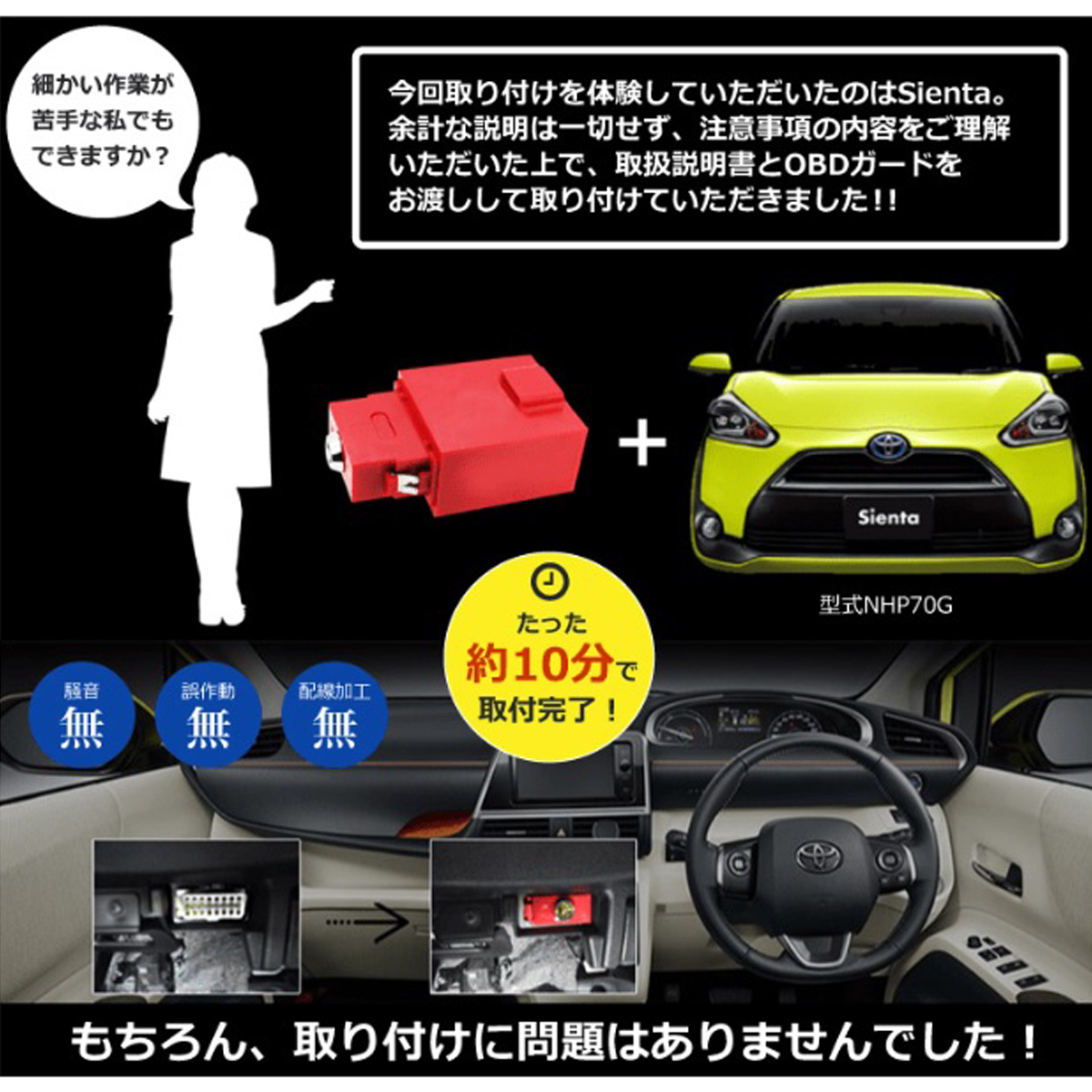 Dopest（ドーペスト） OBDガード カーセキュリティ 盗難防止 黒