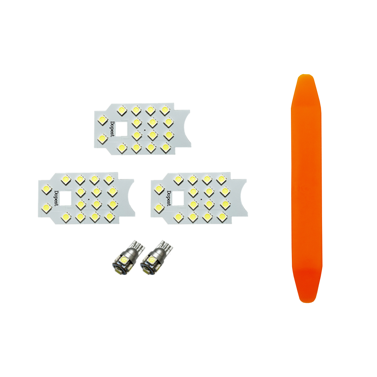 ハイエース LEDルームランプセット 200系 4/5/6/7型 DX標準 純白色/電球色｜dopest-2nd