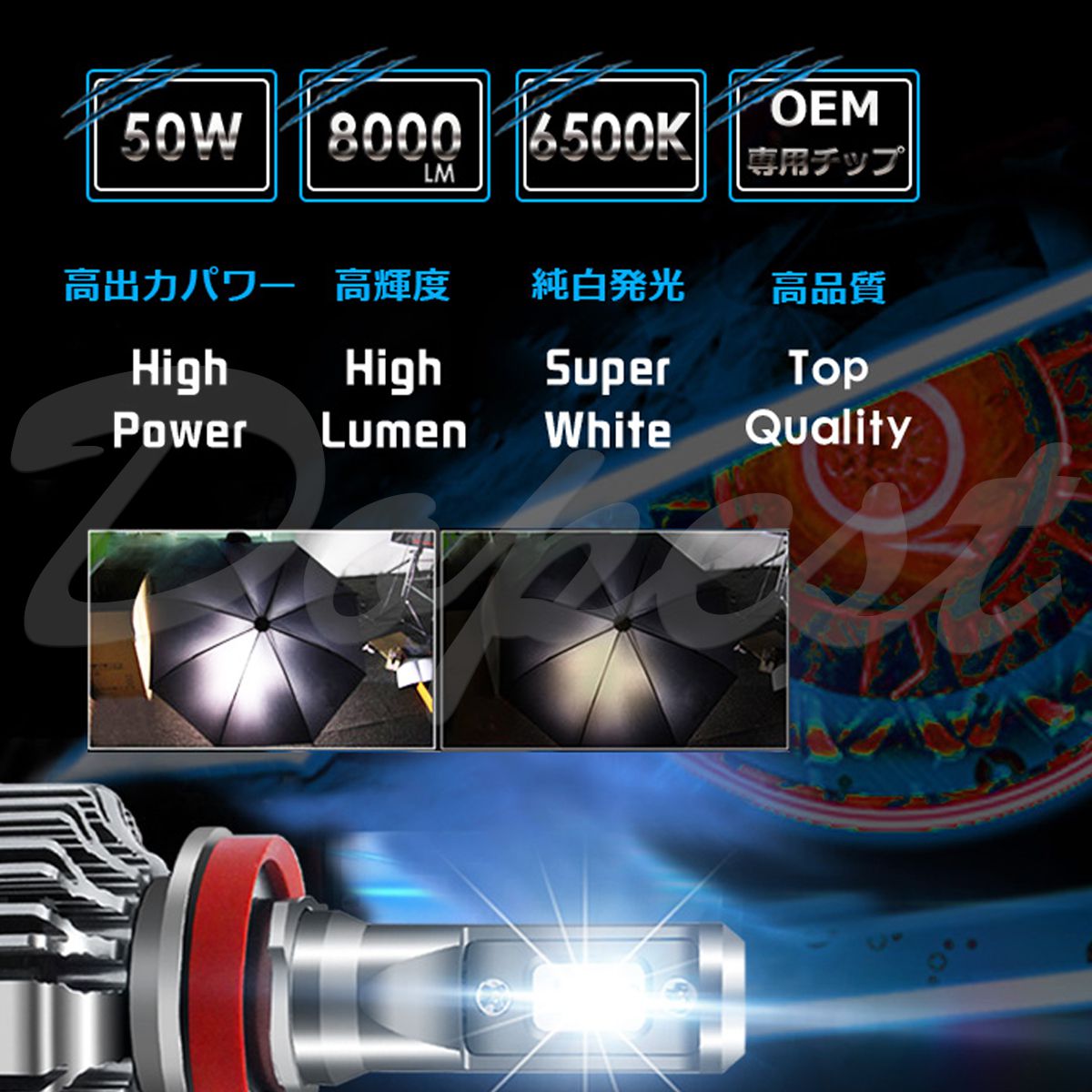 LEDヘッドライト H4 スペーシア/カスタム MK53S系 H29.12〜｜dopest-4corp｜04