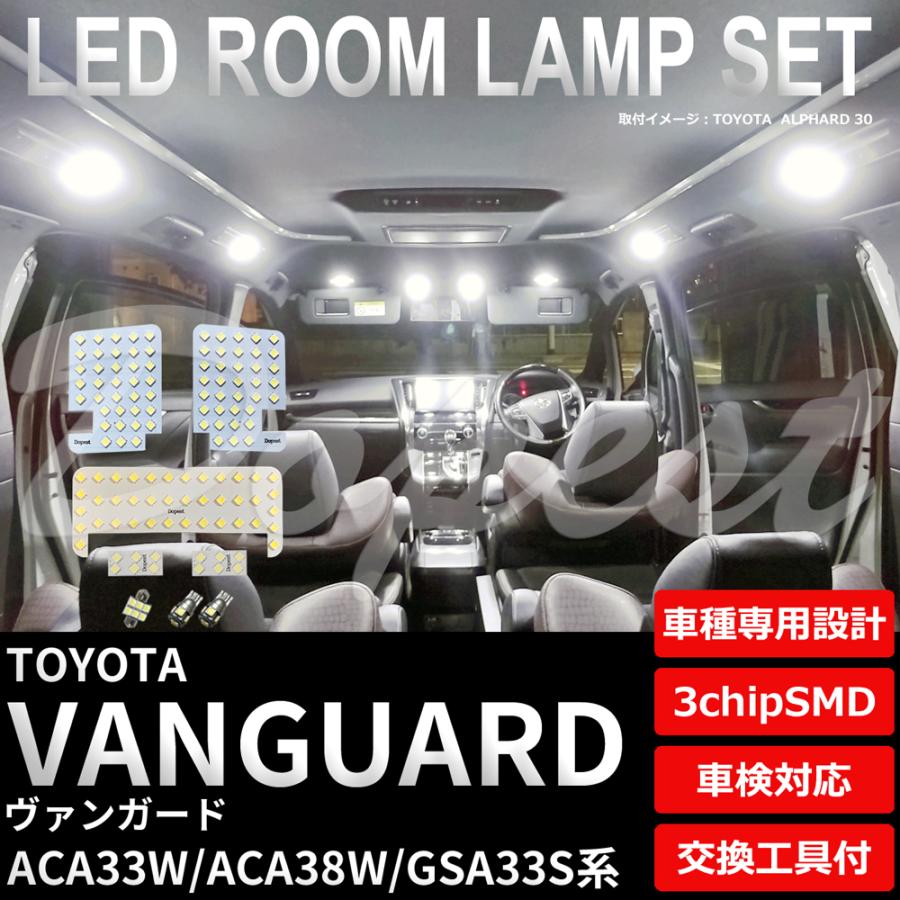 ヴァンガード LEDルームランプセット ACA33W/38W GSA33W系 車内｜dopest