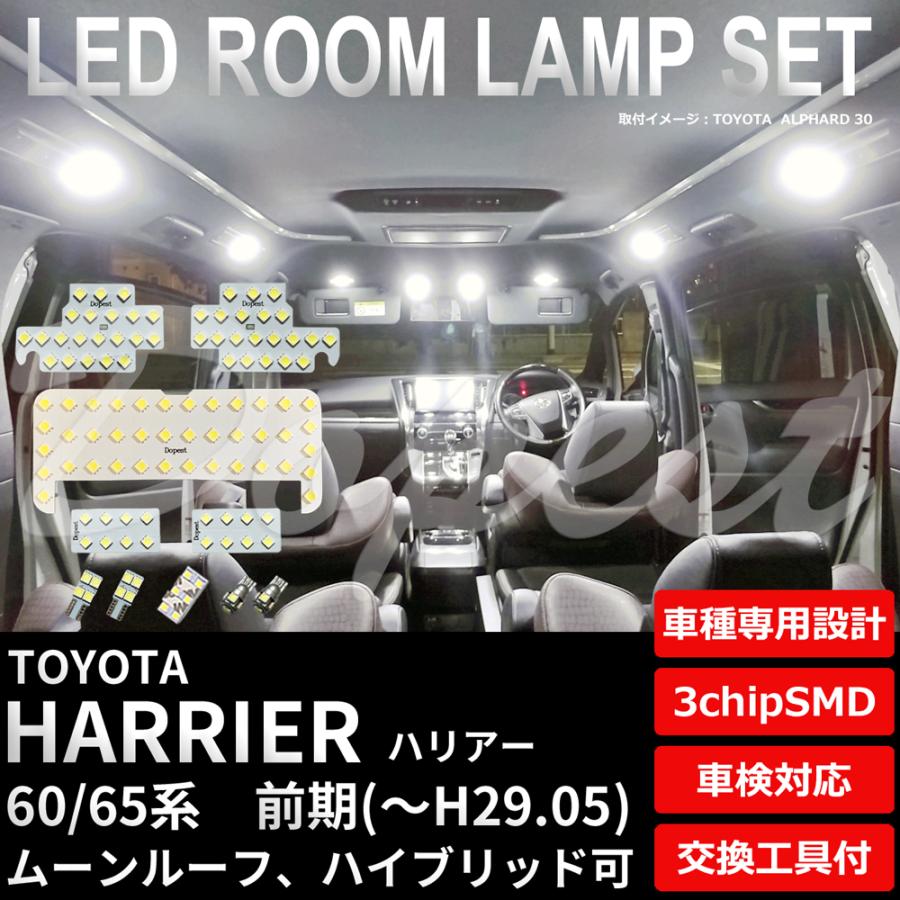 ハリアー LEDルームランプセット 60系 前期 ZSU60/65 AVU65系｜dopest
