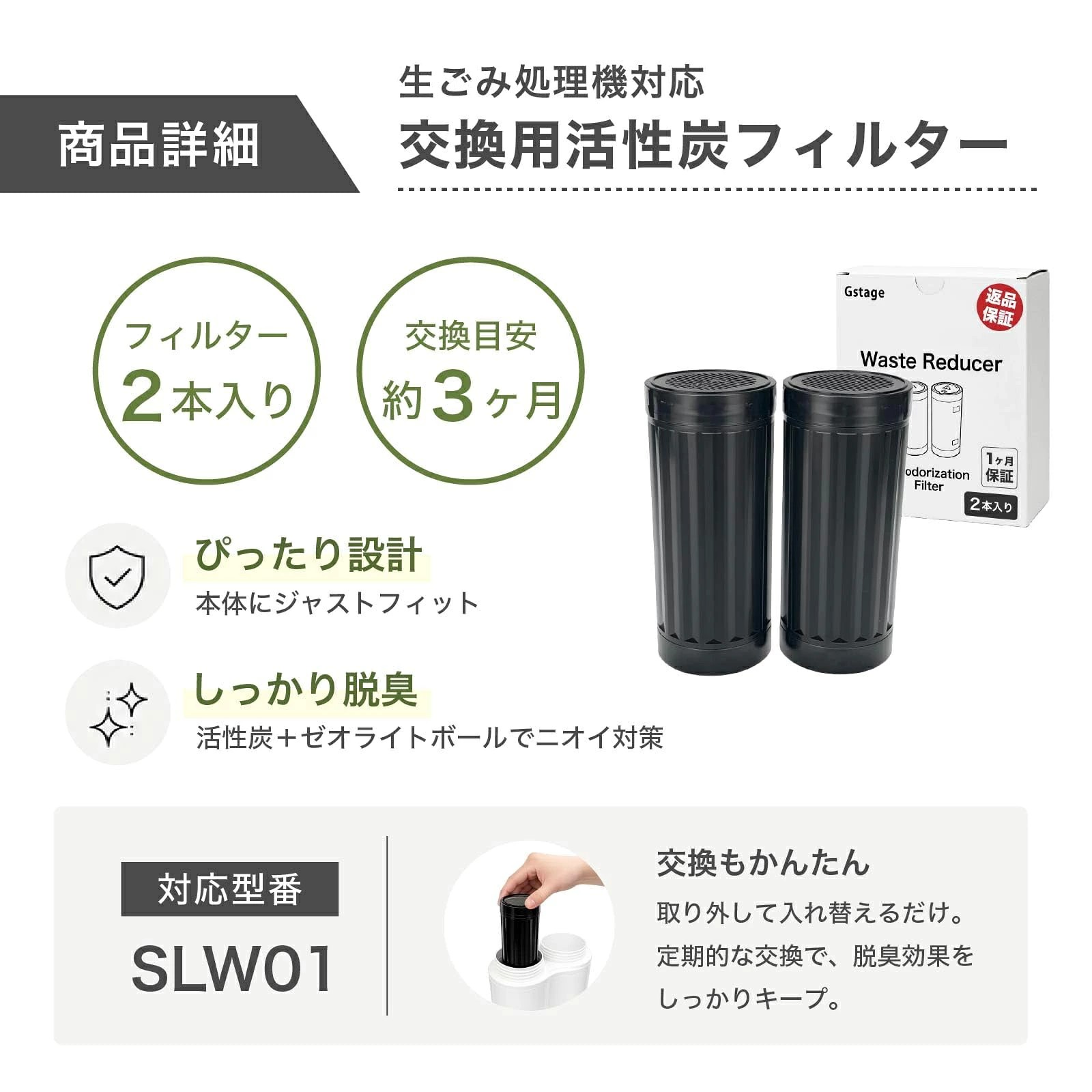 loofen フィルター　20枚入　7袋　　脱臭フィルター1箱 3セット】活性炭フィルター ルーフェン(loofen)の生ゴミ処理機に使える