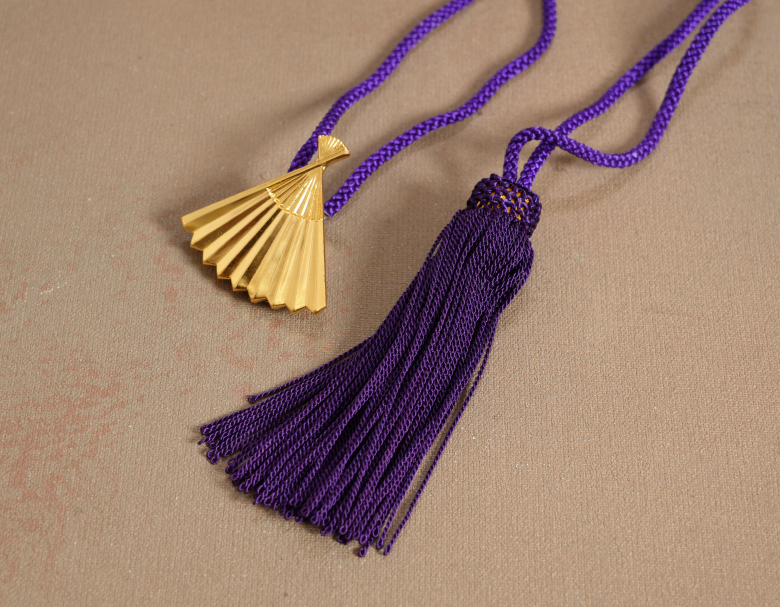 京美 衣桁房 着物用飾り台用 紫 扇形クリップ 着物を美しく飾る着物
