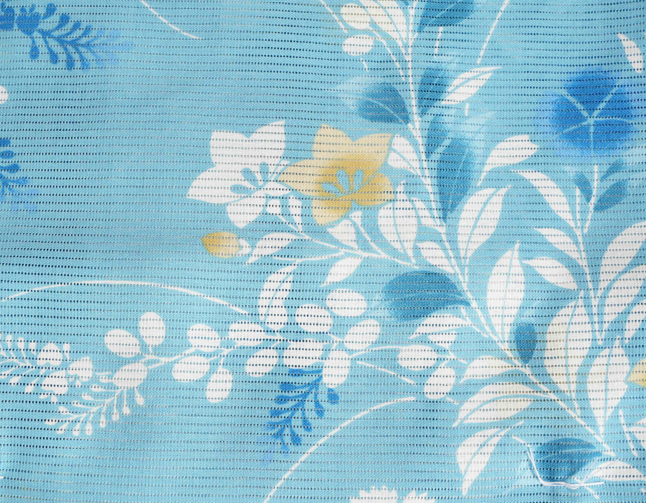ゆりのはな　綿絽　浴衣　夏物　菊花縦間道　青色系　綿　D403　ゆかた 浴衣 ゆかた 綿絽生地 HANAKAZURAブランド 水色 桔梗撫子文様 夏の装い