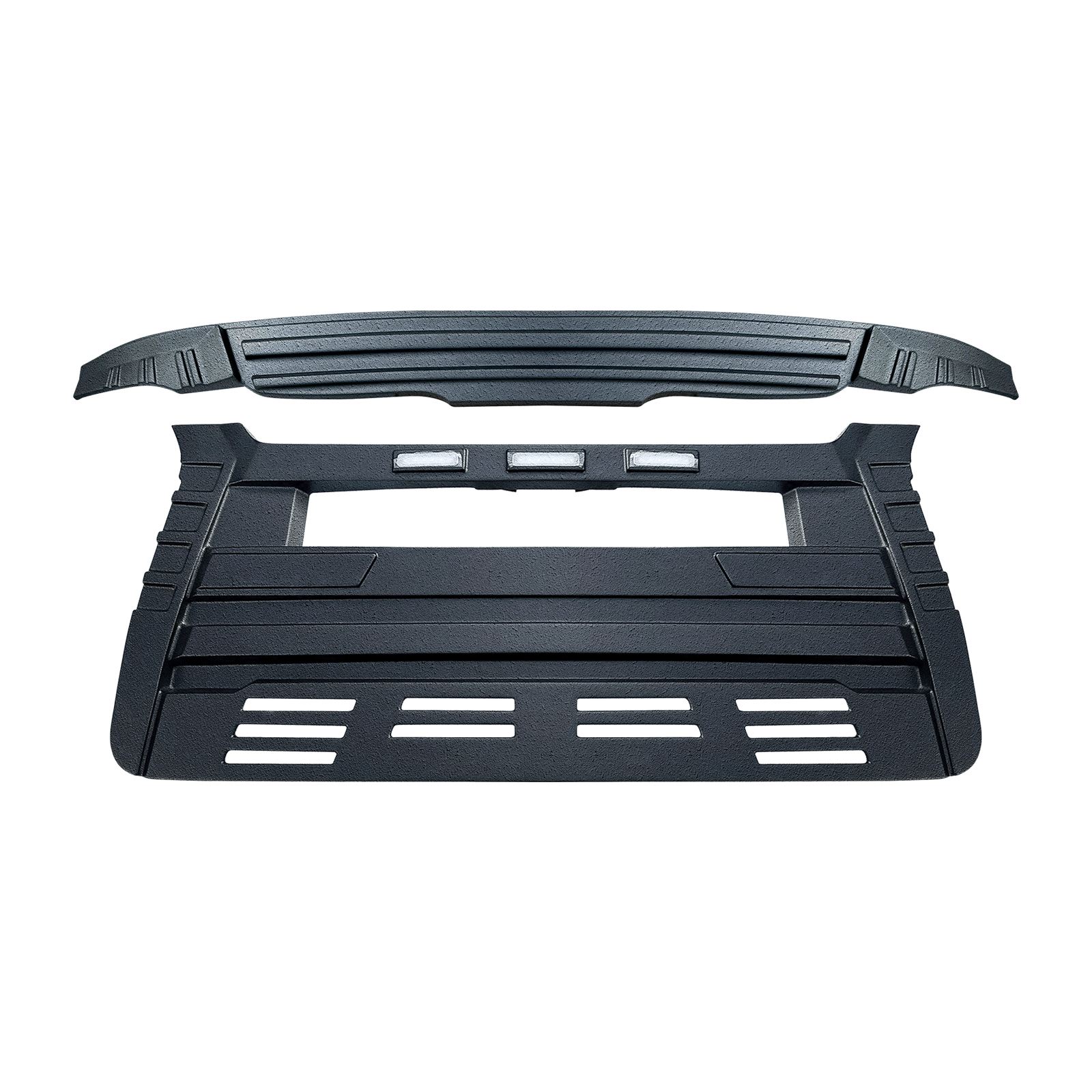 ハイエース 200系 パーツ フロントグリル&アッパーカバー LED マーカーランプ タコマ風 デイライト 外装 電装 エアロ ガーニッシュ 値下 |  | 01