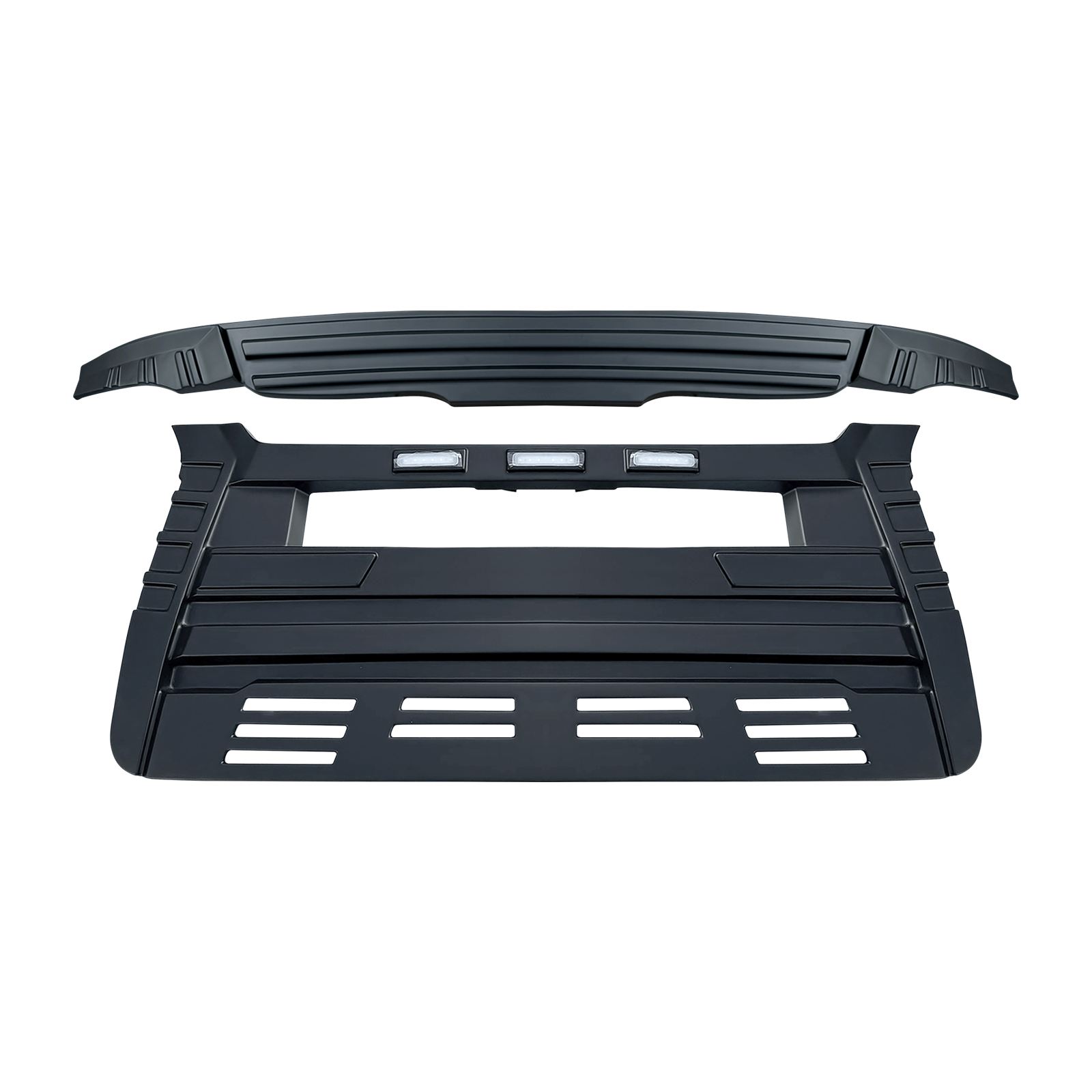 ハイエース 200系 パーツ フロントグリル&アッパーカバー LED マーカーランプ タコマ風 デイライト 外装 電装 エアロ ガーニッシュ 値下 |  | 02