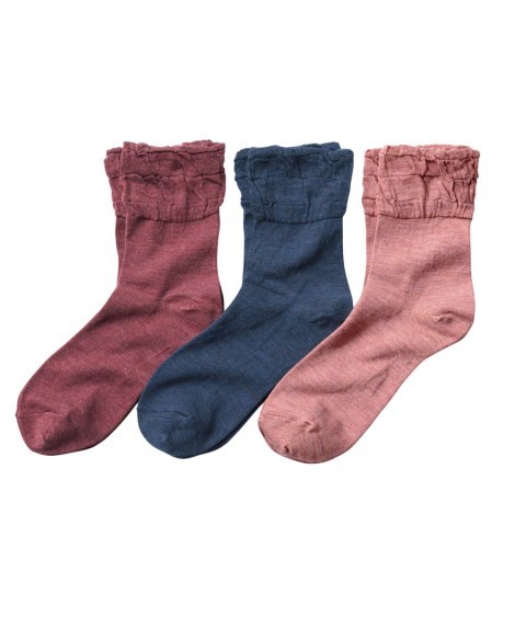 靴下(ソックス) (23-25cm) シンプル はきやすい 足口 ゆったり 日本製 ソックス 3足組...