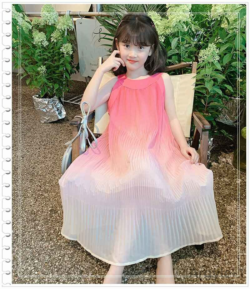 子供 ワンピースノースリーブ ワンピース 子どもドレス ピアノ 発表会  ドレス 夏着 子供服オフショルダー  ワンピース 結婚式 | ブランド登録なし | 02