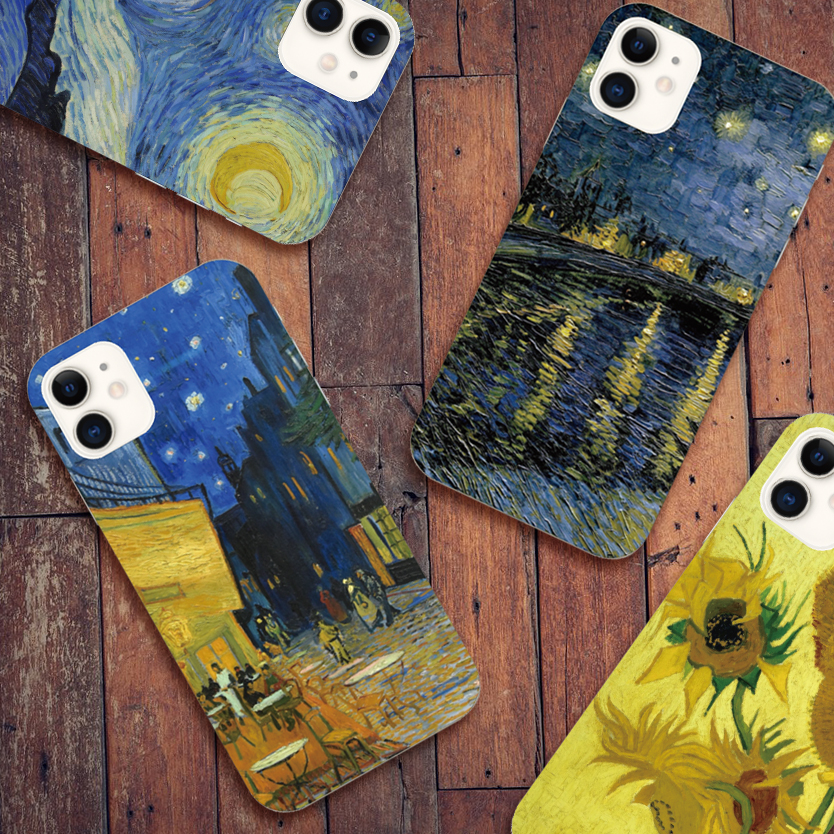 スマホケース 全機種対応 おしゃれ スマホ iphone 17 Air pro 16 15 14 mini android aquos wish arrowswe スマホカバー ゴッホ 星月夜 ひまわり 抗菌 | ブランド登録なし