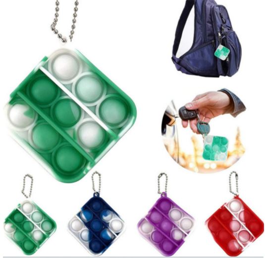 知育玩具 スクイーズ コンパクト キーホルダー ポチポチ ストレス解消