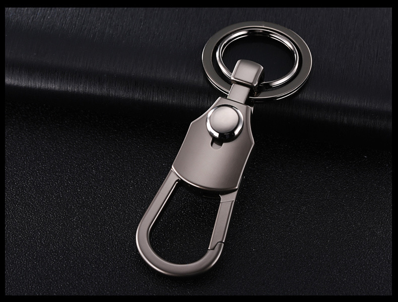 JOBON キーリング 専用ケース付 高級感 カラナビ フック リング