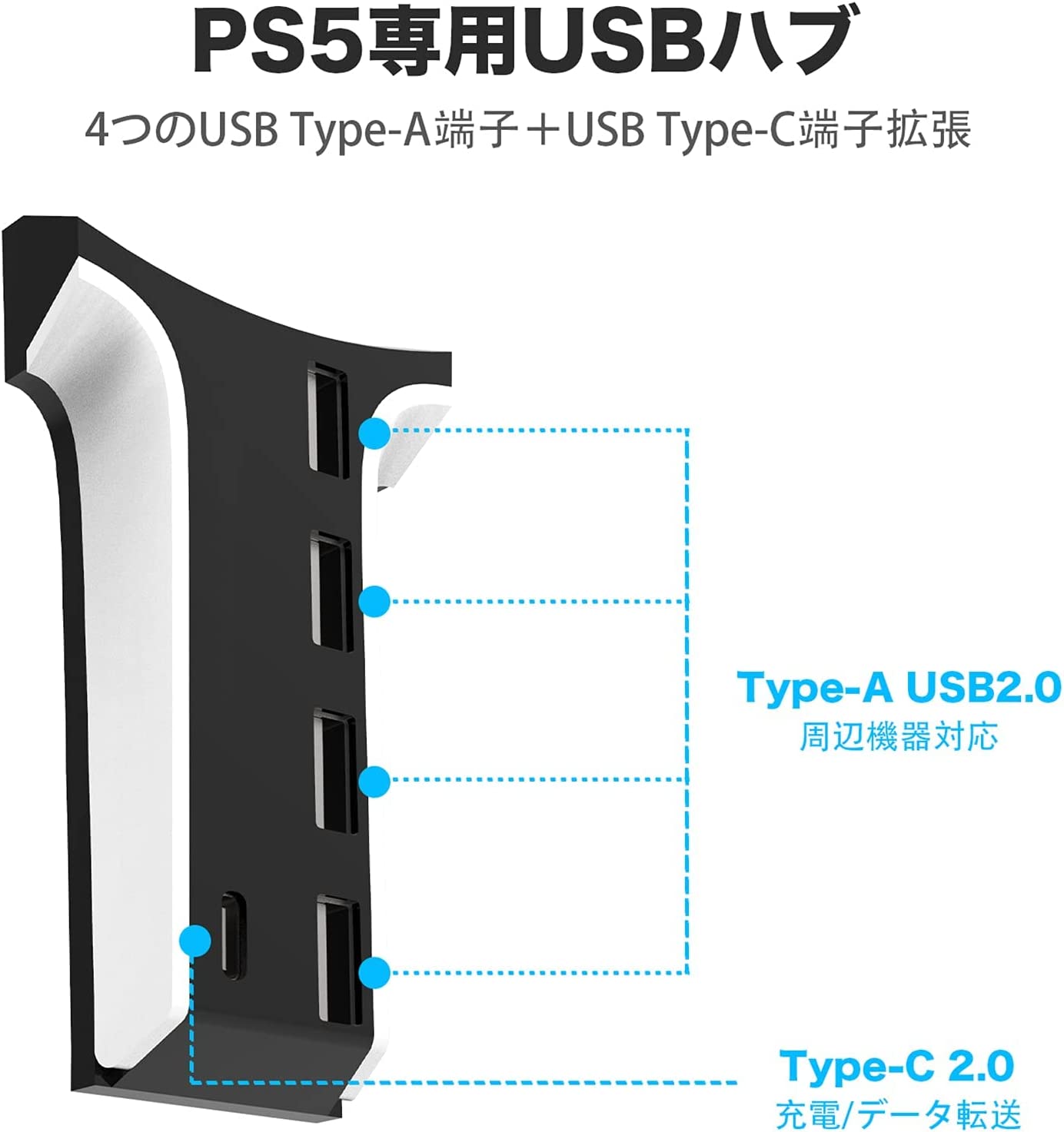 即納】 PS5 マルチハブ アダプター 複数USB 簡単増設 対戦 プレステ5 プレイステージョン5 playstation5 4つのUSB  2.0ポート付