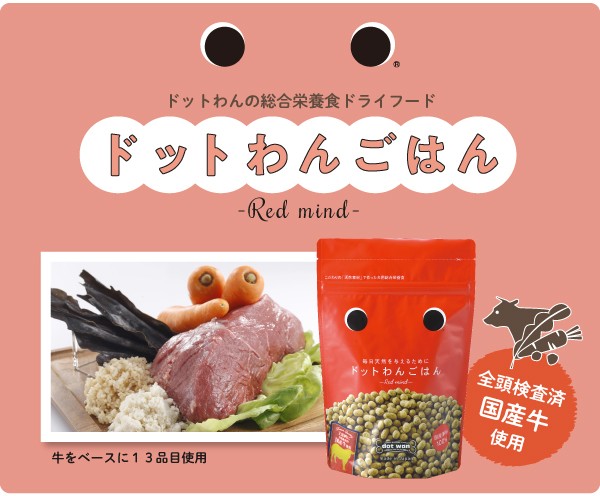ドットわん ドッグフード 無添加 国産 おすすめ 牛 ごはん 低温乾燥
