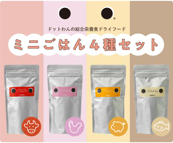 ドットわんミニごはん4種セット
