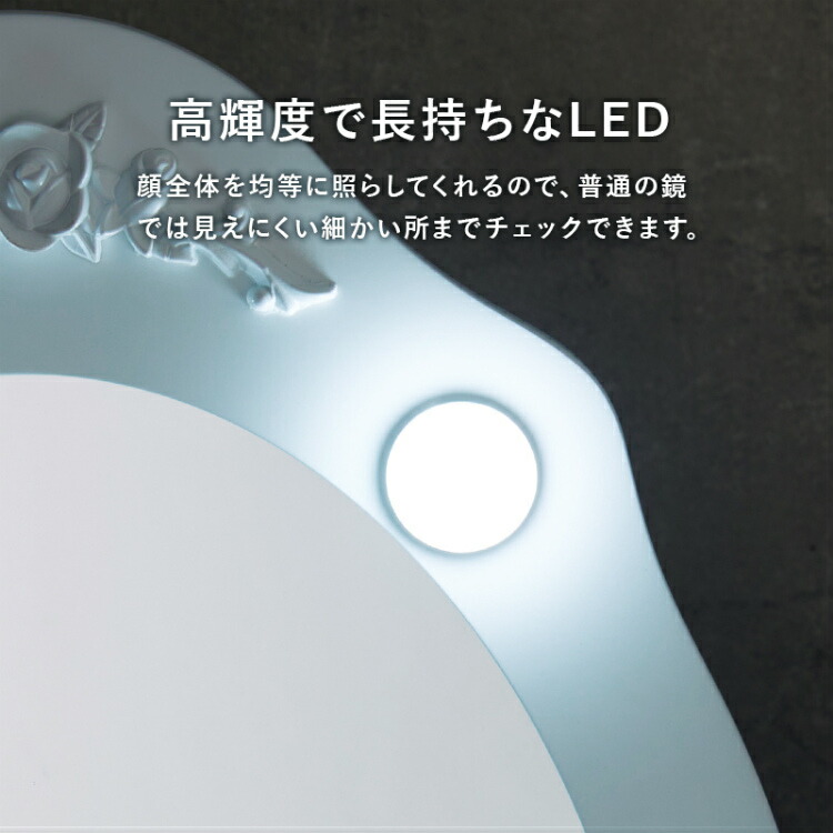 ドレッサー 化粧台 おしゃれ 鏡台 白 コンパクト 三面鏡 led