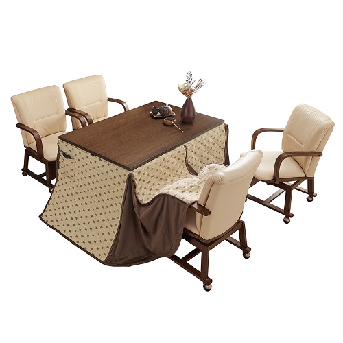 こたつセット ハイタイプ 長方形 4人掛け ダイニングこたつ テーブル