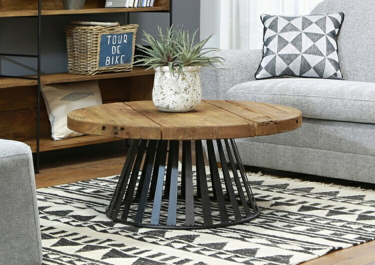 テーブル 丸テーブル 木製 ローテーブル アンティーク 無垢 リビング