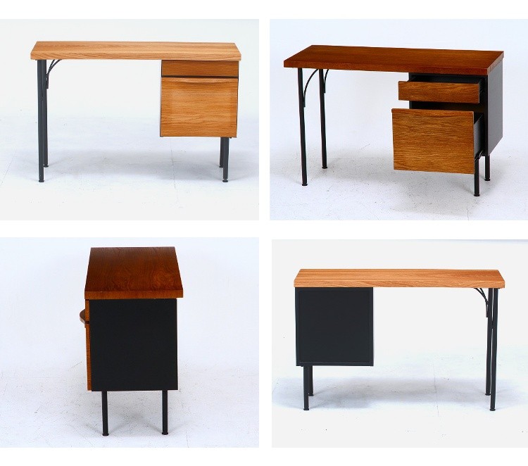 机 おしゃれ 学習机 書斎机 110cm パソコンデスク 収納付き ワーク