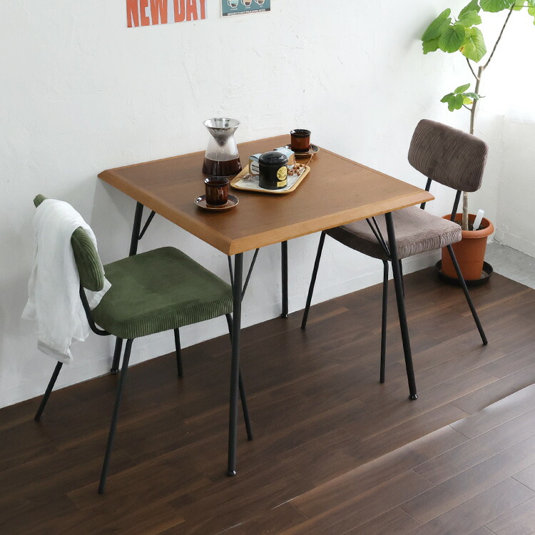 ダイニングテーブル 2人 単品 木製 テーブル 2人用 正方形 天然木 
