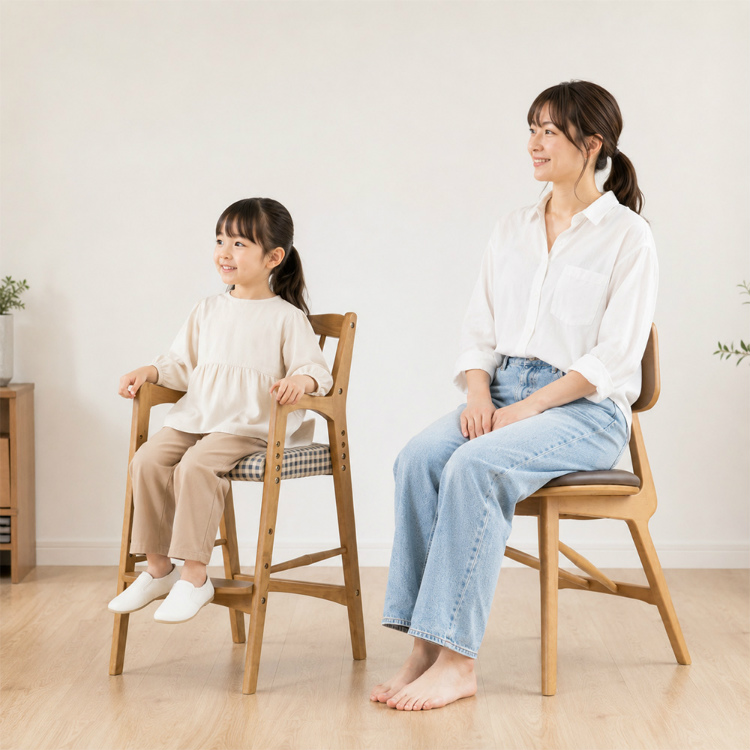 ベビーチェア ハイ 子供椅子 ダイニング 木製 肘付き 高さ調整 天然木