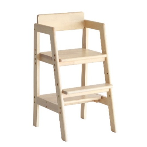 ベビーチェア イス ハイチェア 椅子 木製 子ども キッズチェア 踏み台 幼児 高さ調節 おしゃれ 赤ちゃん 子供 手洗い トイレ ステップ｜double-oo｜02