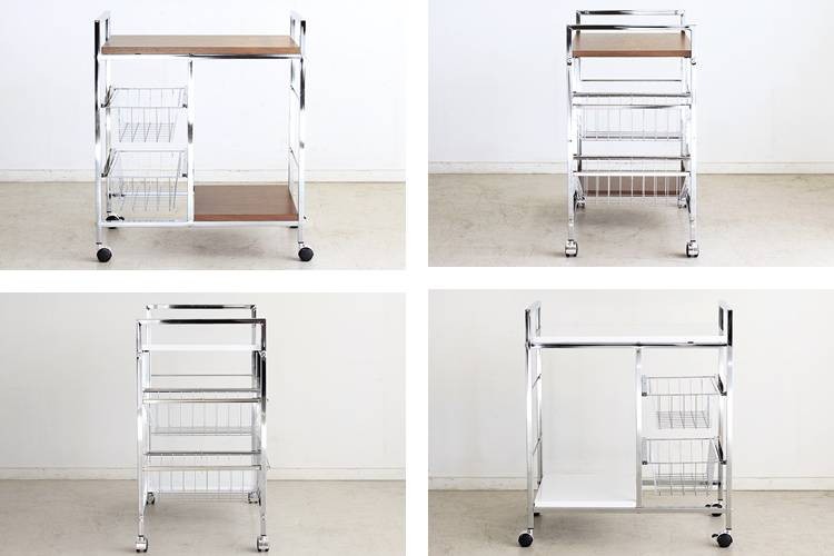 ⭐️断捨離セール⭐ カントリー調 木製キッチンワゴン キャスター付き