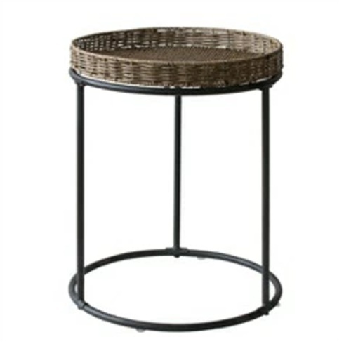 サイドテーブル 丸 テーブル おしゃれ 丸テーブル カフェテーブル 北欧 ラタン 円形 ベッドサイドテーブル ナイトテーブル アイアン 円形 コーヒーテーブル｜double-oo｜02