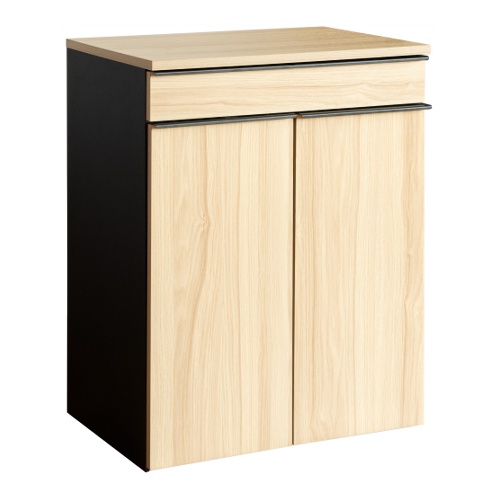 ウッド　ダストボックス 700×400 内ゴミ箱付45ℓ ゴミ箱　木目　レトロ SAITO WOOD/ダストボックス WN954A walnut -軽くて丈夫な、普段