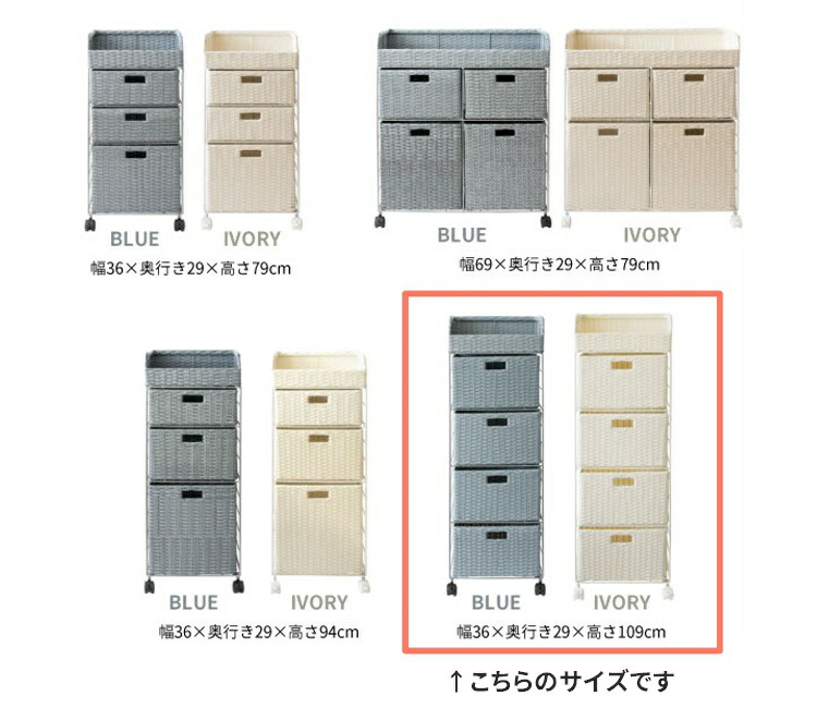 キャスターワゴン ランドリー