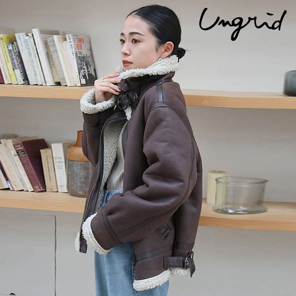 SALE アングリッド ungrid 22秋冬 フェイクムートンボアブルゾン