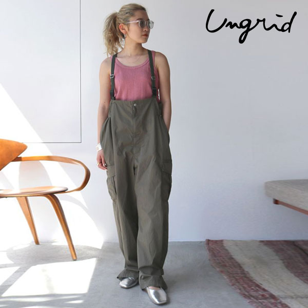 SALE アングリッド ungrid 23秋冬 ミリタリールーズサロペット 