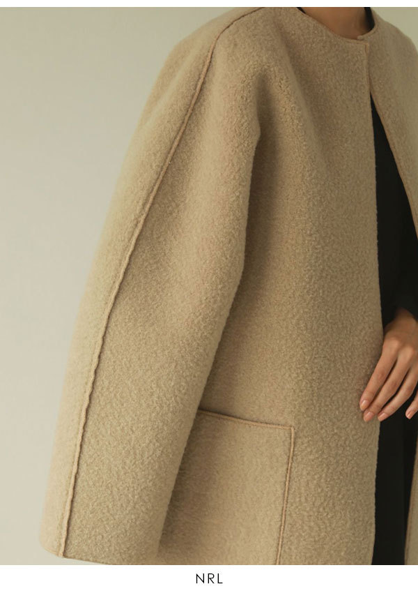 SALE TODAYFUL トゥデイフル Collarless Boa Coat カラーレス ...