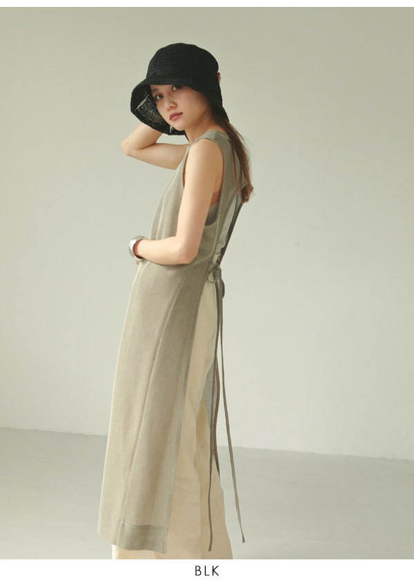 Sale Todayful トゥデイフル Backopen Mesh Dress バックオープンメッシュドレス レディース ワンピース ロング丈 ノースリーブ 袖なし Select Shop Double Heart 通販 Yahoo ショッピング