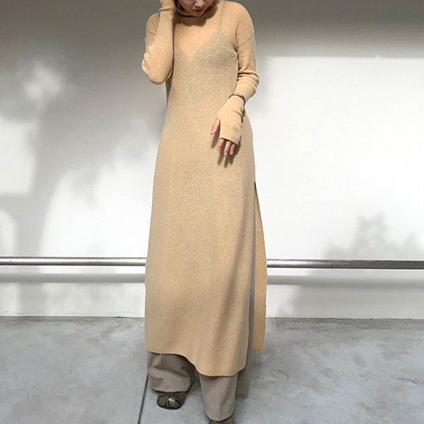 SALE TODAYFUL 2022fall.winter トゥデイフル Slit Knit Dress