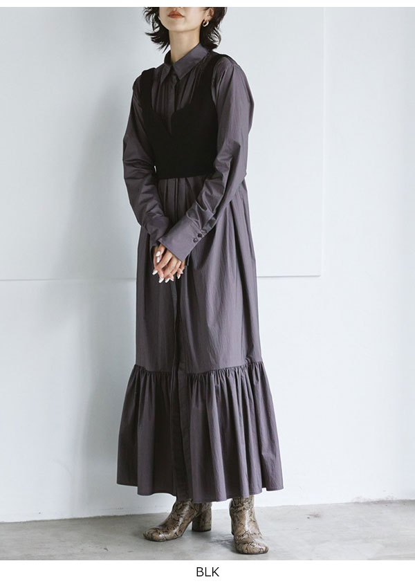 新規購入 Wool Slit Bustier ウールスリットビスチェ カラー