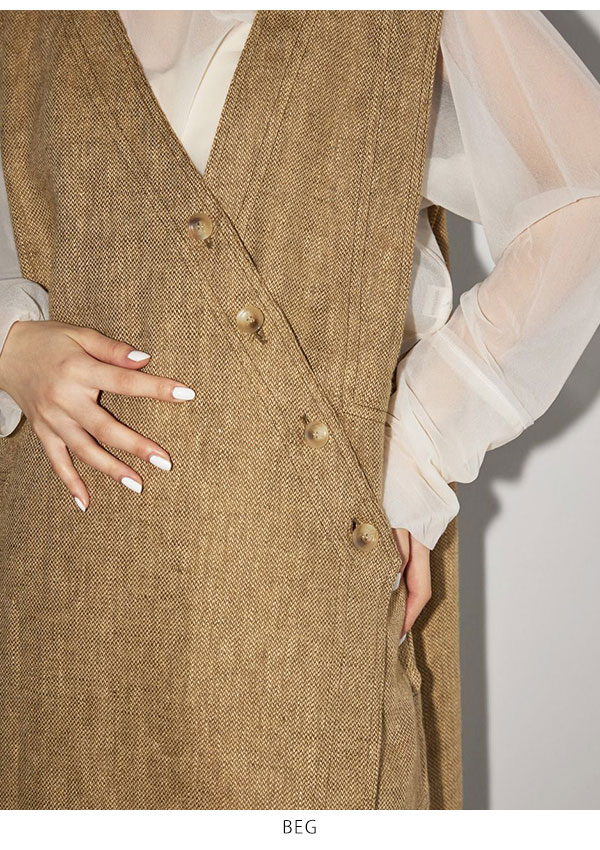 SALE TODAYFUL 2023spring.summer トゥデイフル Asymmetry Linen Vest アシンメトリーリネンベスト  レディース トップス ノースリーブ 12310701 12310103