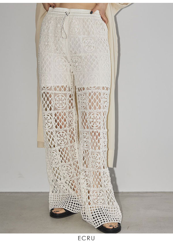 SALE TODAYFUL 2023spring.summer トゥデイフル Crochet Lace Pants