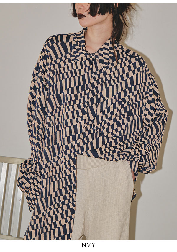 SALE TODAYFUL 2023prefall トゥデイフル Geometric Over Shirts ジオメトリックオーバーシャツ トップス  長袖 ミドル丈 12320407