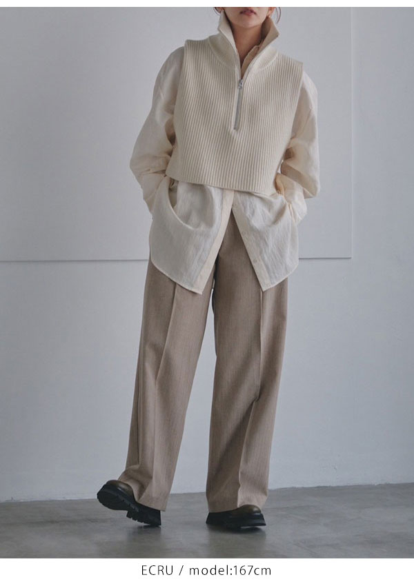 SALE TODAYFUL 2023prefall トゥデイフル Halfzip Knit Vest ハーフ