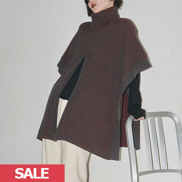 SALE TODAYFUL 2023prefall トゥデイフル Bicolor Turtle Knit Cape 