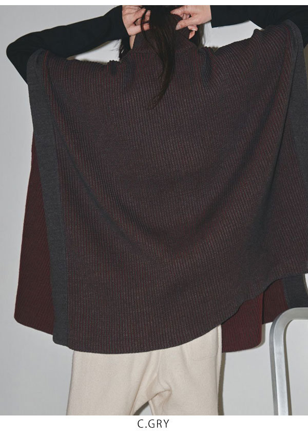 SALE TODAYFUL 2023prefall トゥデイフル Bicolor Turtle Knit Cape