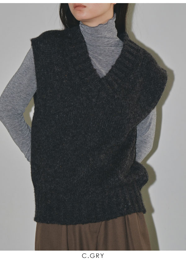 TODAYFUL 2023prefall トゥデイフル Mottle Yarn Knit Vest モトル 